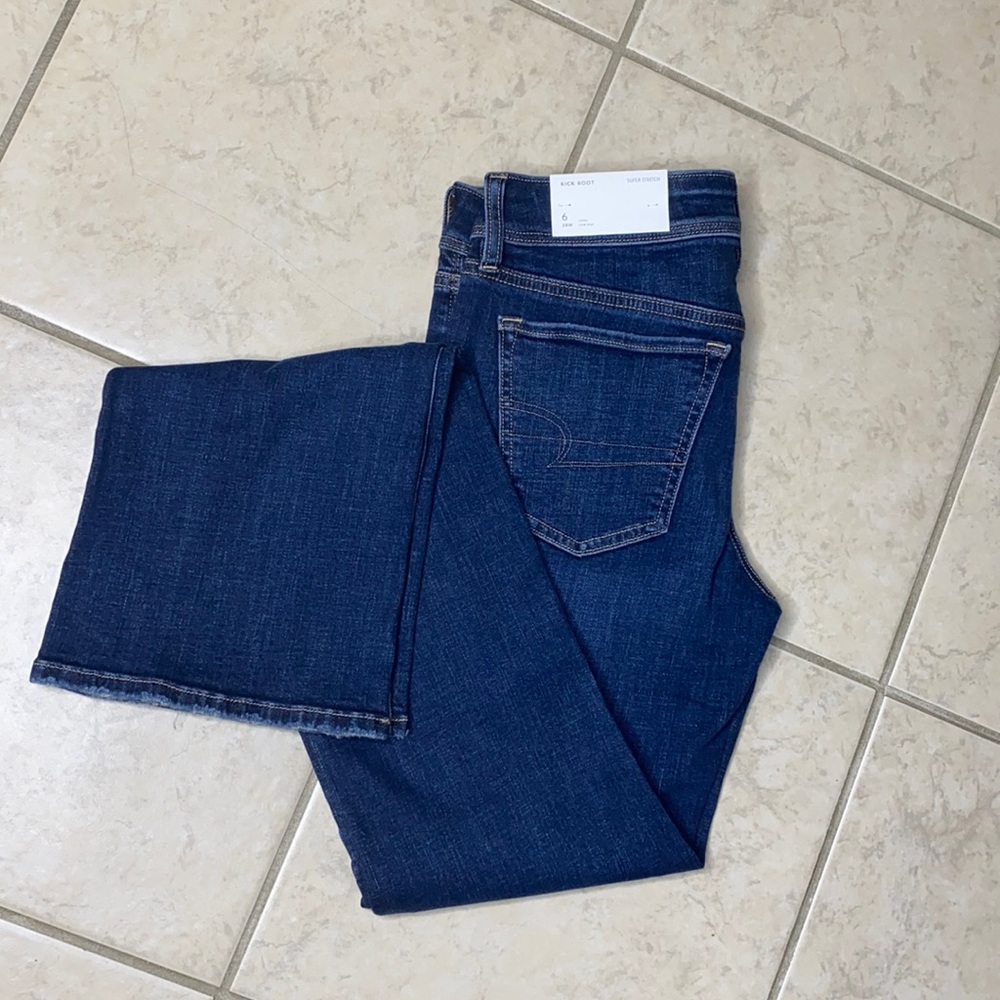NWT American Eagle Kick Boot Jean Sz 6 Long (28)